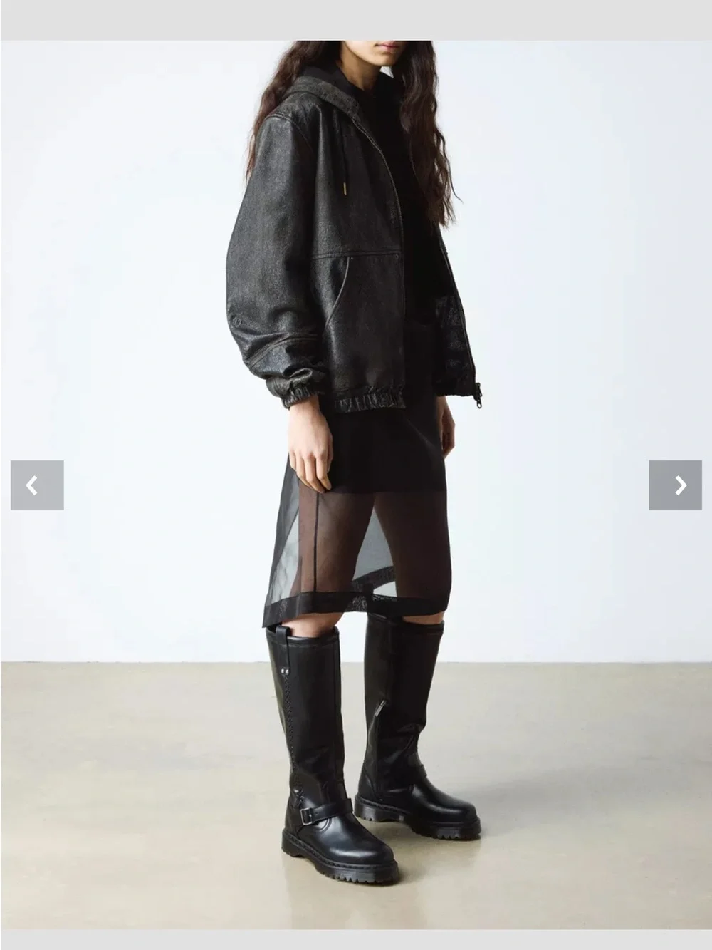 NIB Dr. Martens Aniston BKR  Black Knee-High Lug Sole Women's Boot